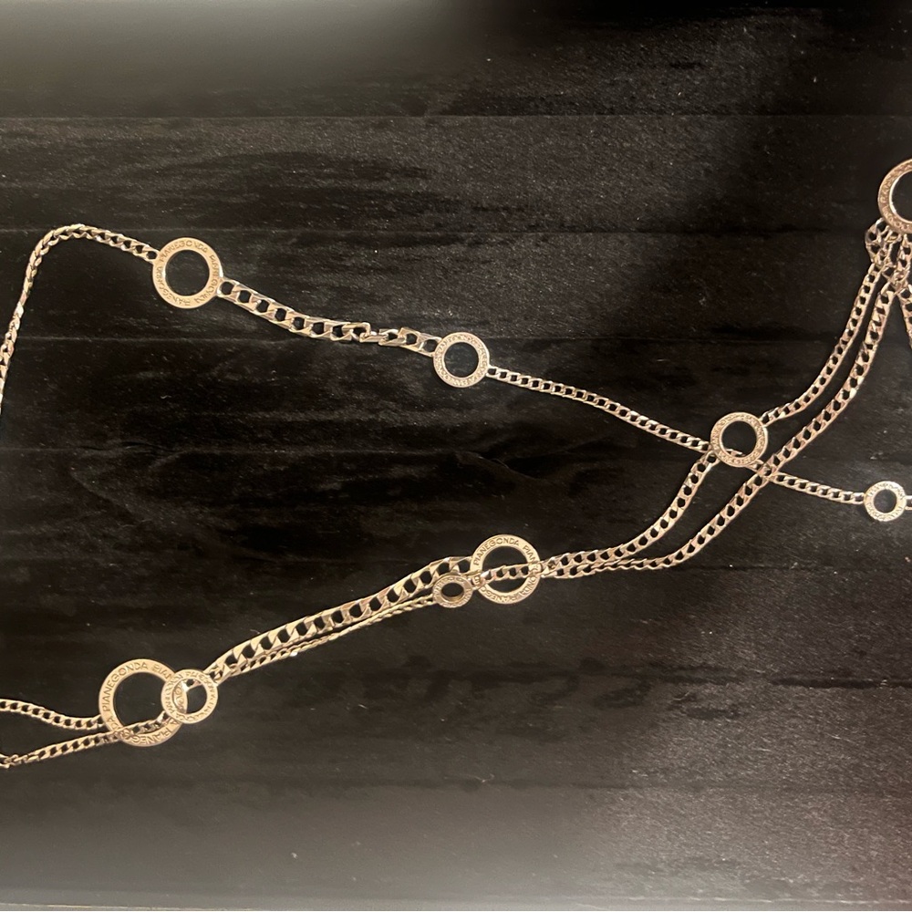 Pianegonda Italian designer Elegant Silver Chain Necklace